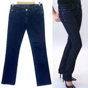 DL1961 Tory Slim Straight Mid Rise Dark Indigo Wash Jeans Women’s Size 29 | 8